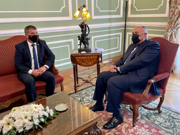 وزير الخارجية المصري ونظيره الإسرائيلي