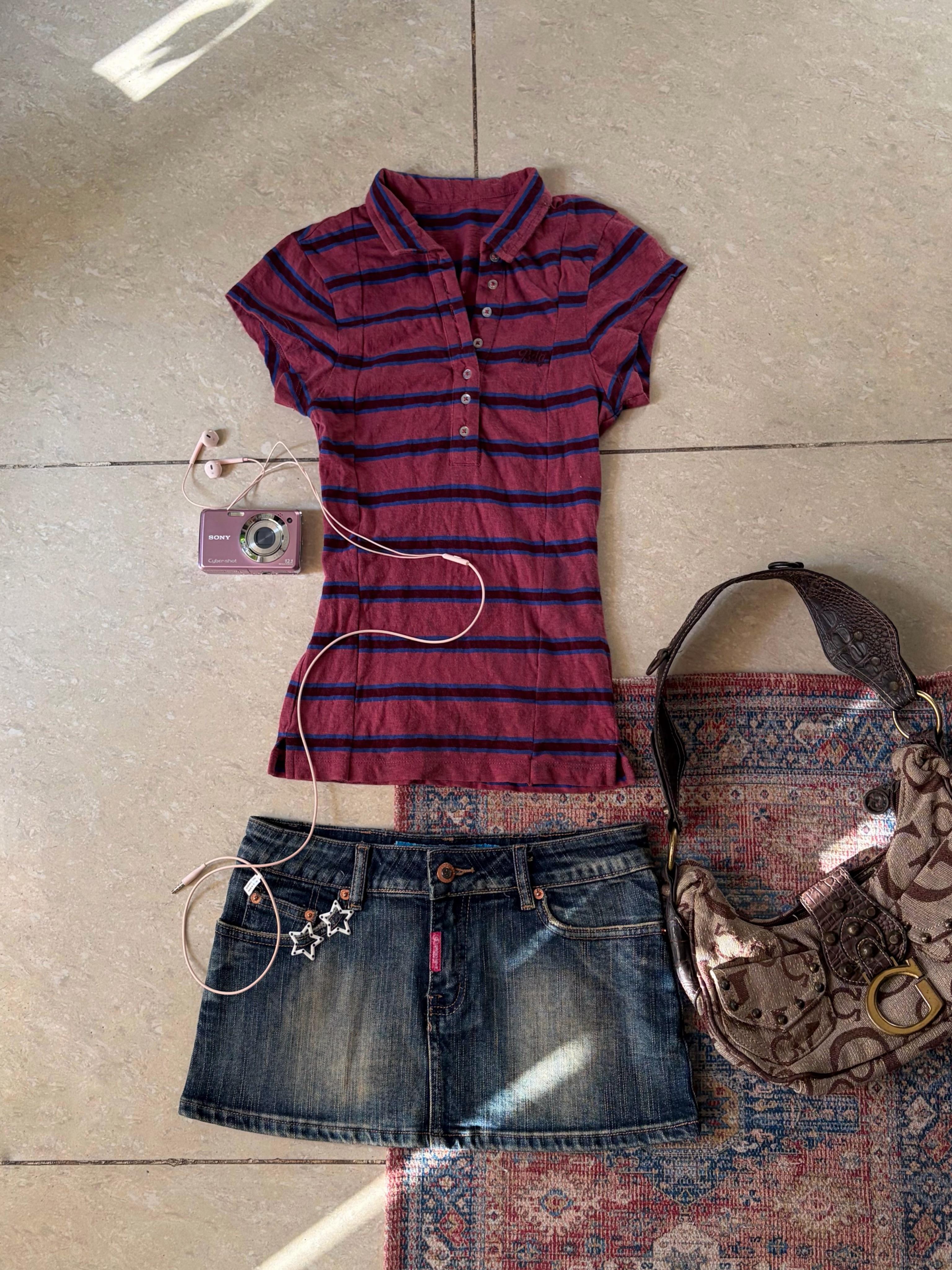 Striped fitted tee - View 1