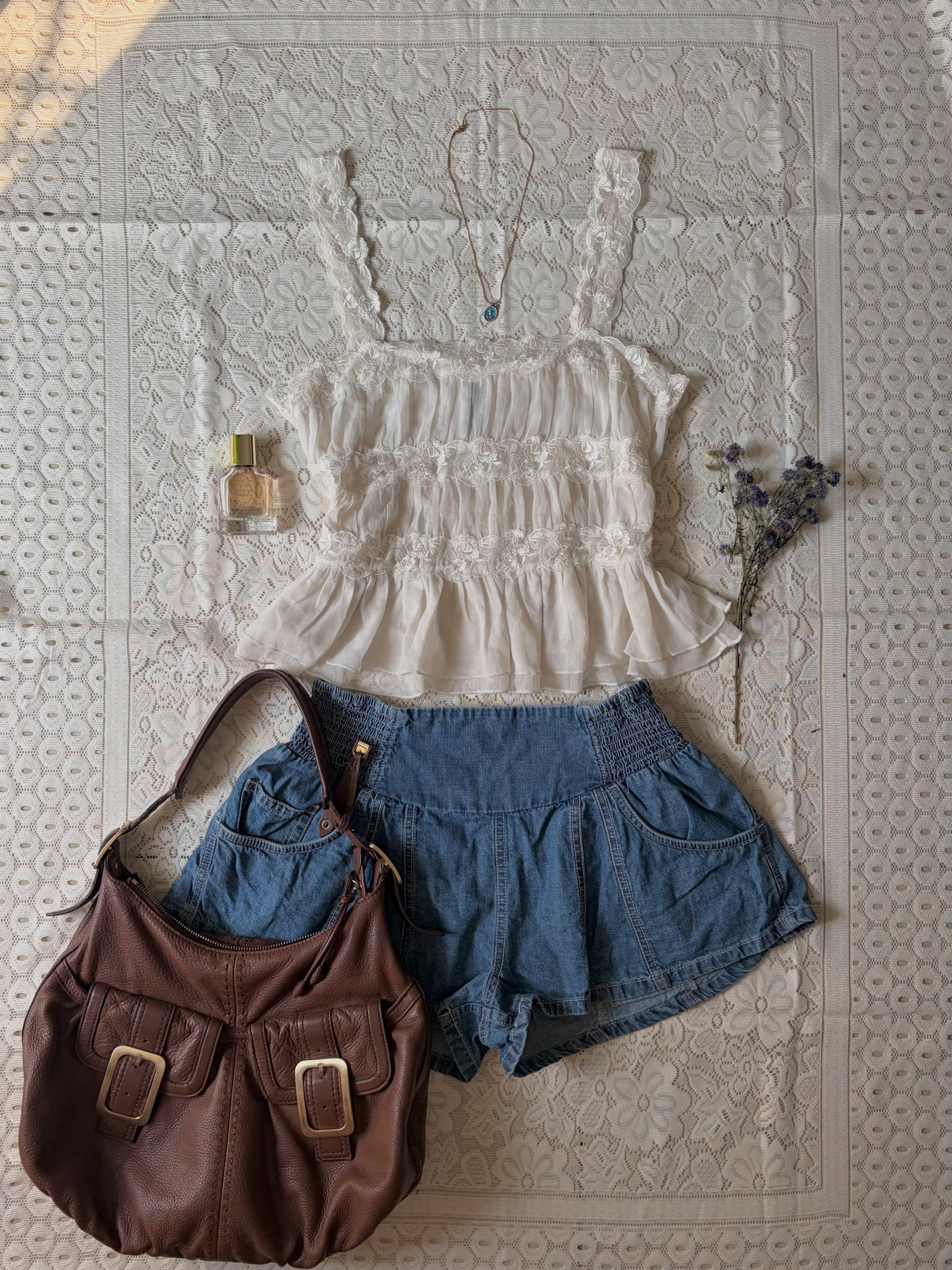 Sheer lace top from Anthropologie - View 1