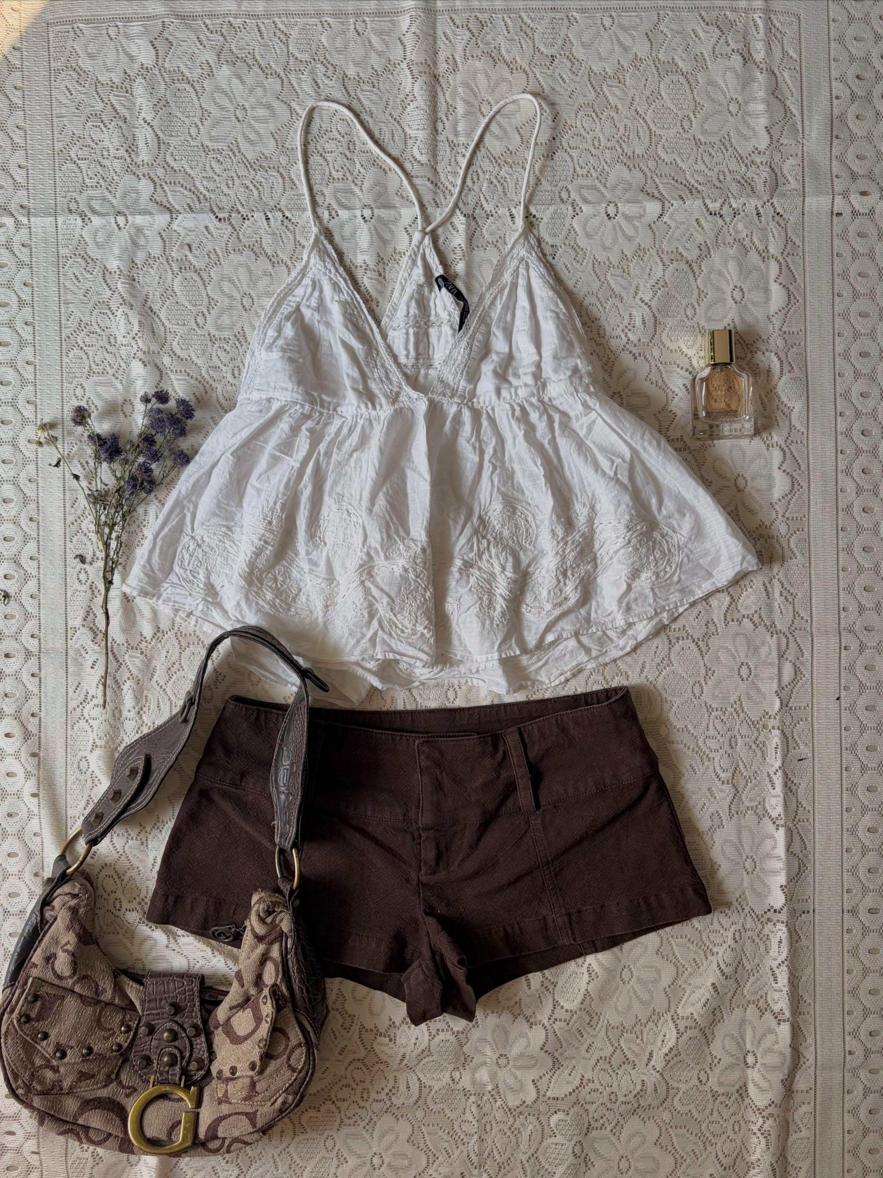 White embroidery cami from Zara - View 1