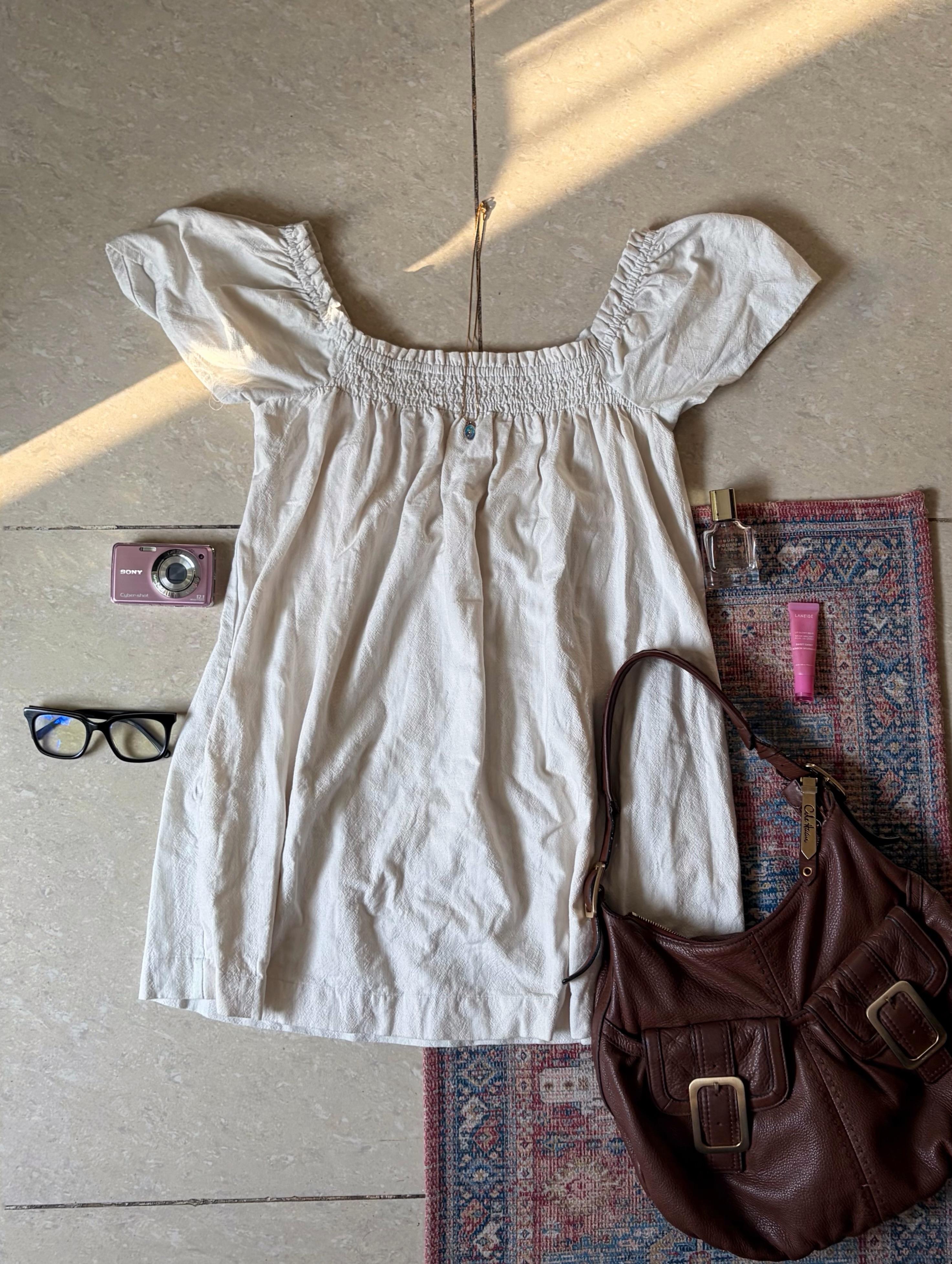 White babydoll mini dress - View 1