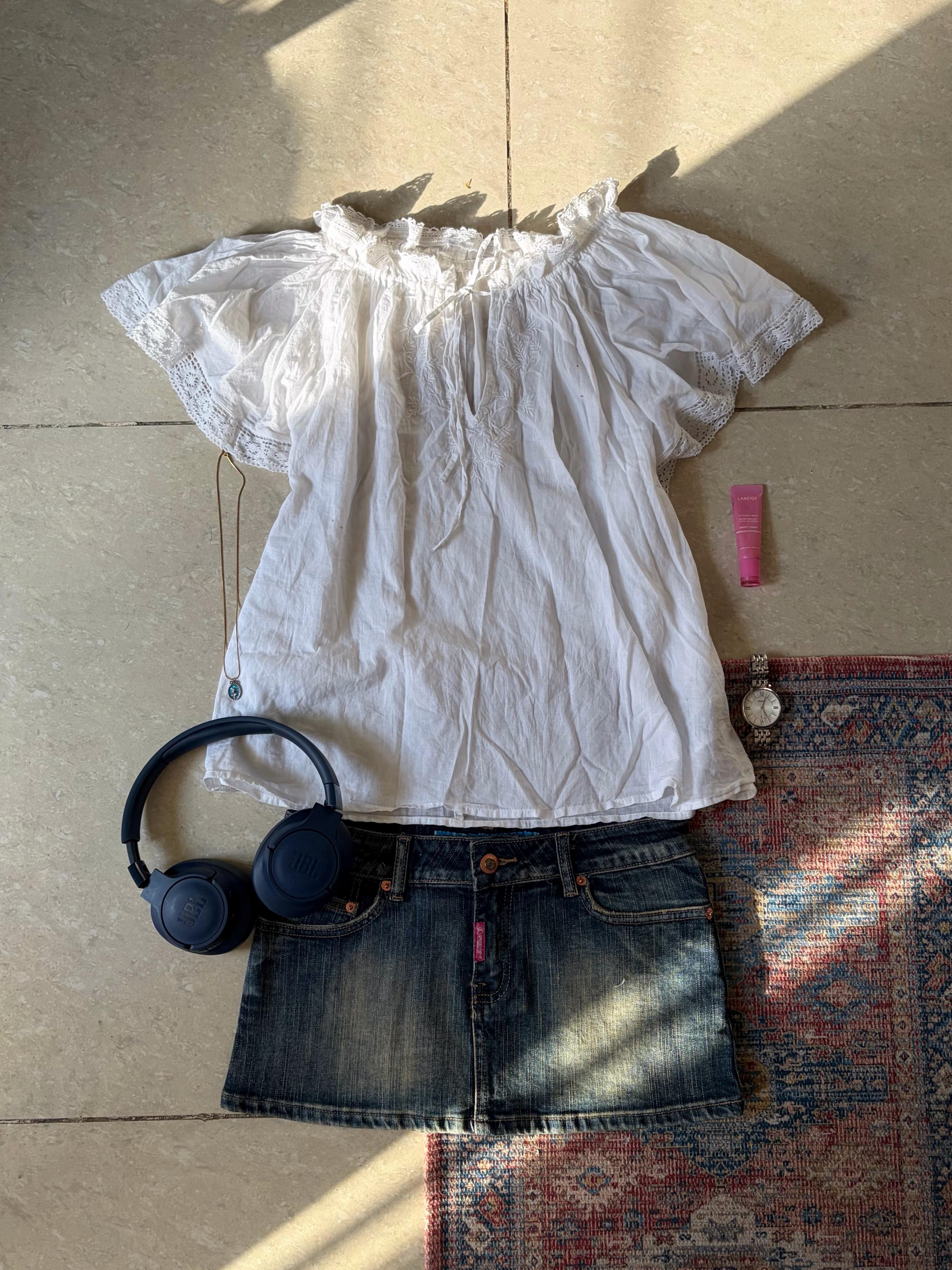 Cotton flare sleeve top - View 1