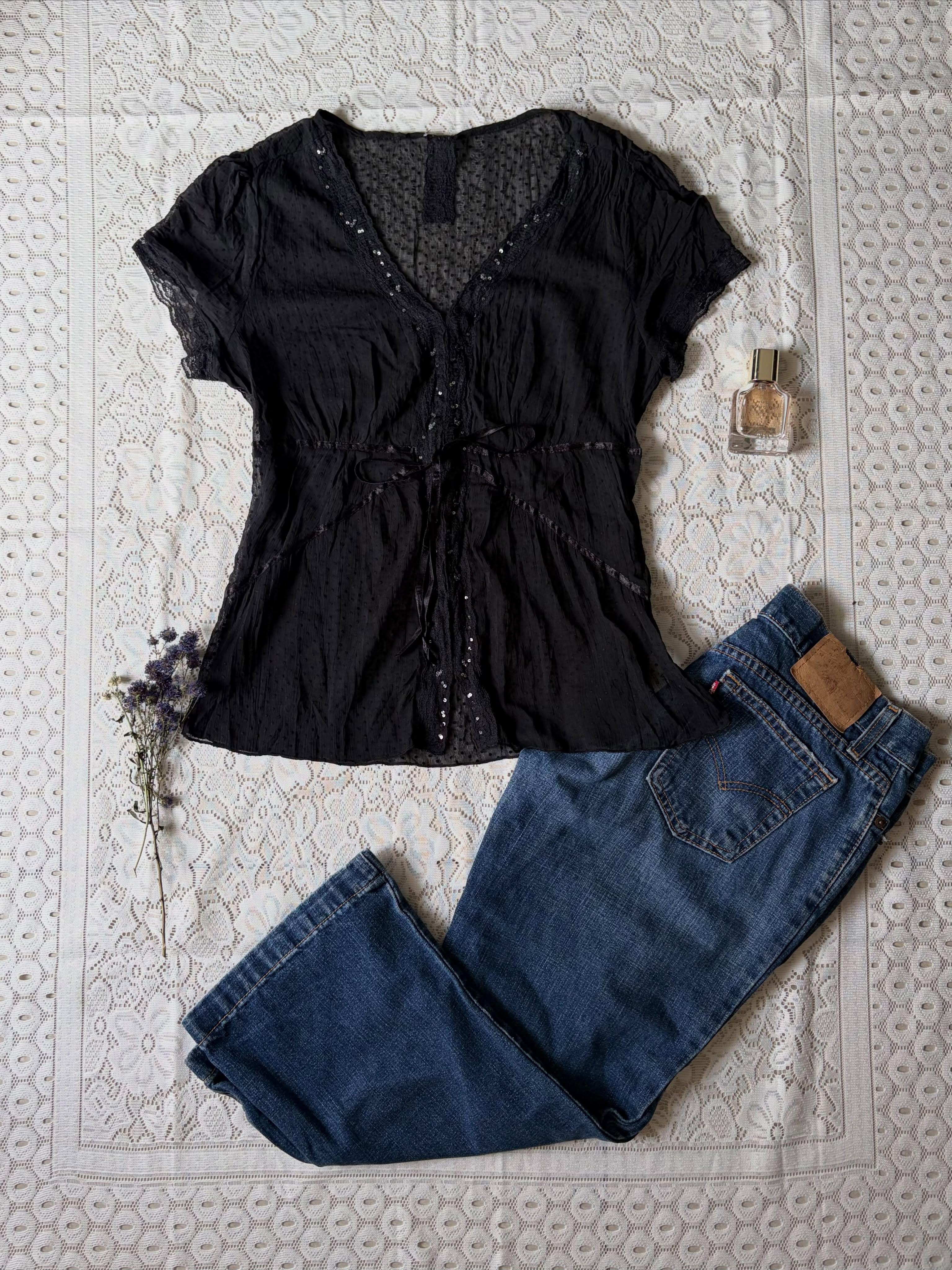 Black sheer top - View 1