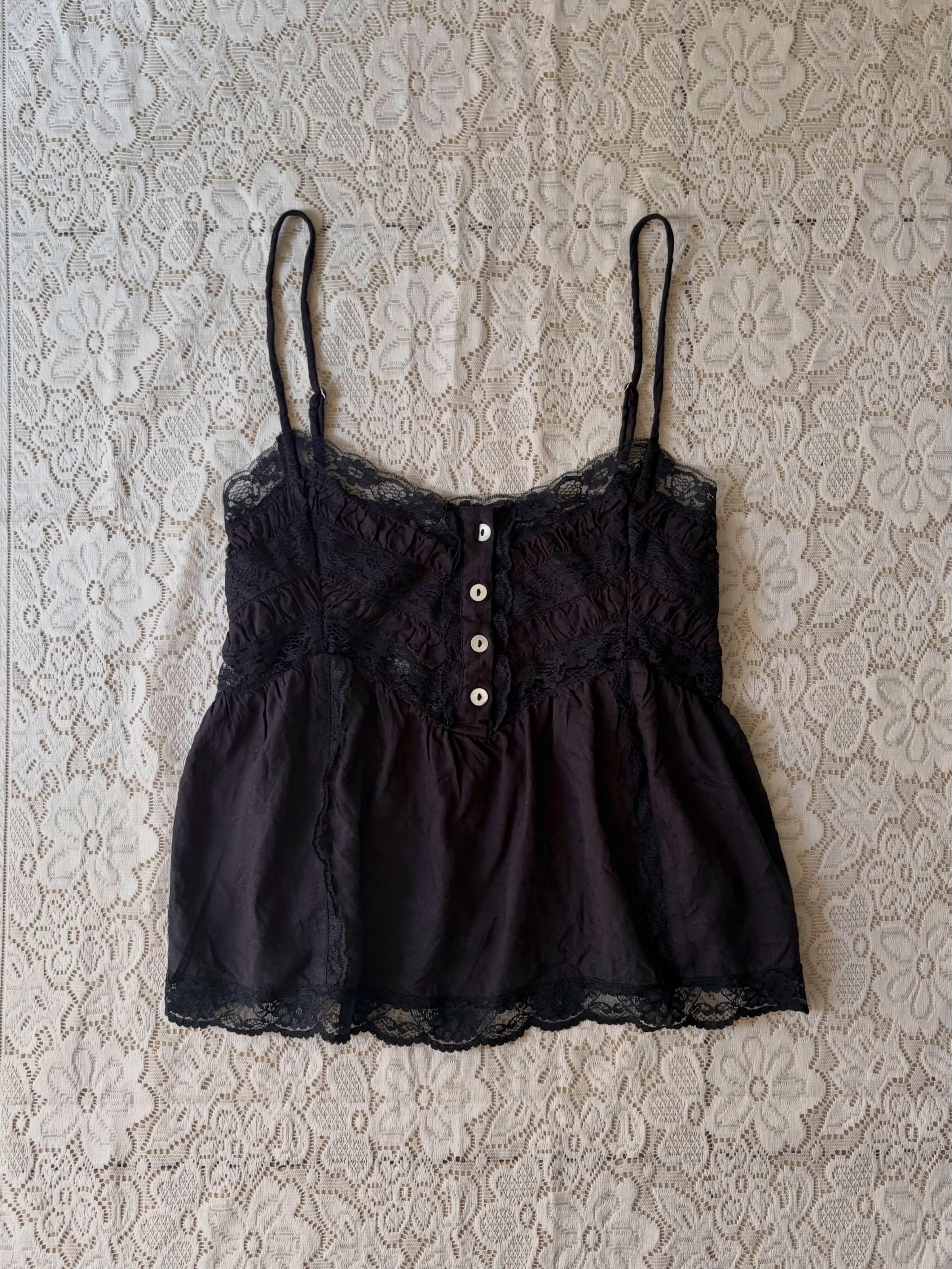 Black lace cami top from Kimchi Blue - View 1
