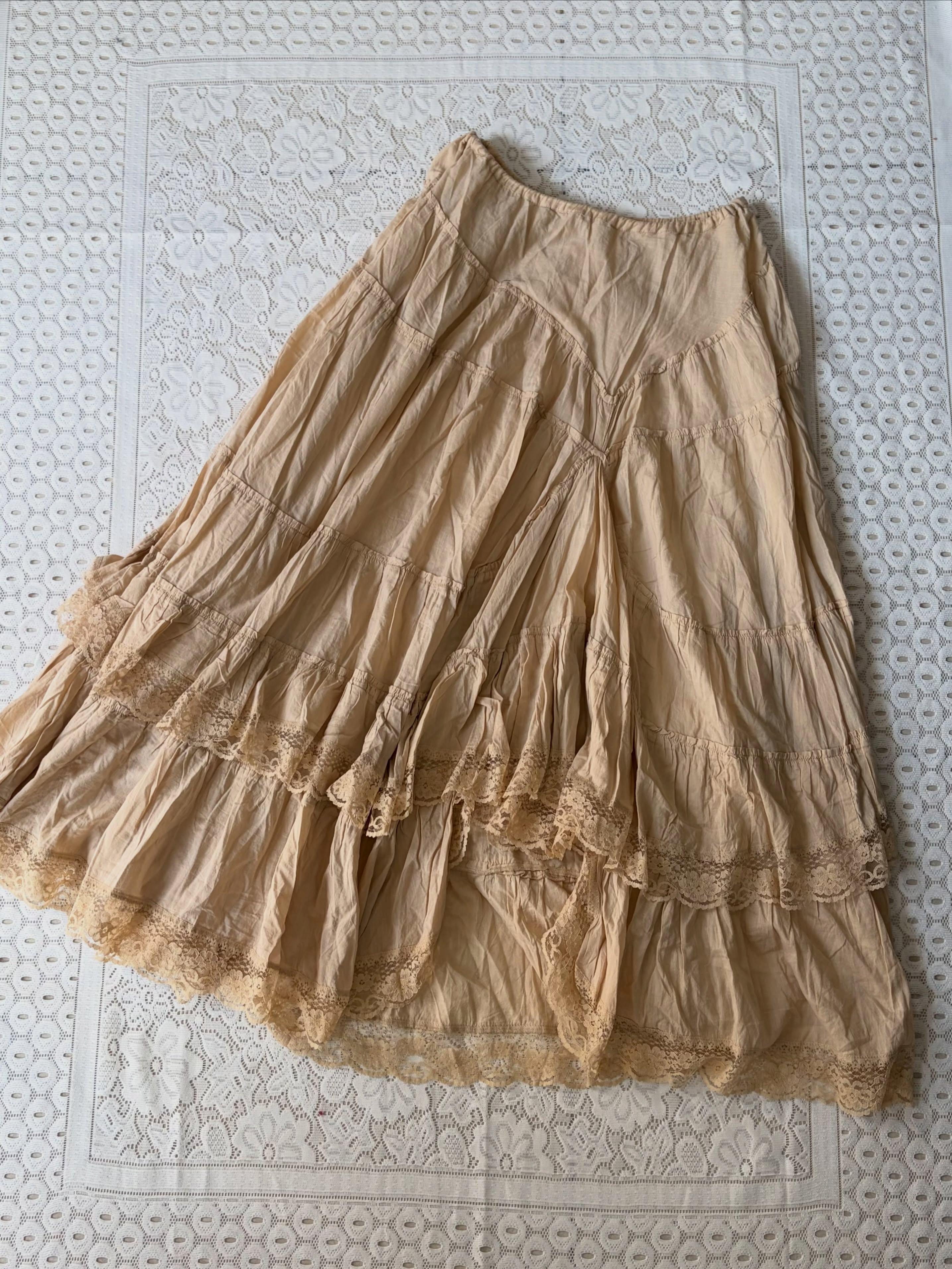 Asymmetrical beige skirt - View 1