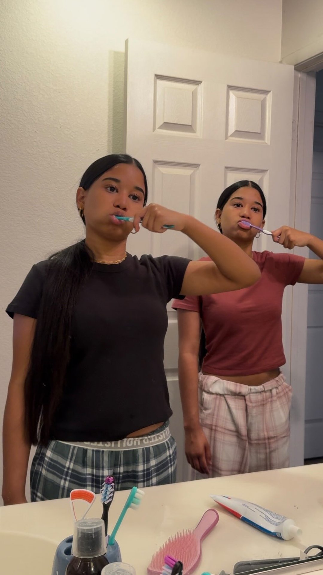 Twin telepathy. It’s clearly a thing. 👯‍♀️ 
 
As they prepare for the start of high school freshman year, twin sisters @aleyahandaleysha (Aleyah and Aleysha) are feeling a mix of excitement and nerves as they get ready for their first day. Lucky for them, having each other makes it feel way less scary. 
 
“The best part of being a twin is having a built-in best friend and having someone that is just like you,” says Aleysha. 
 
Now, time to slay the school year side by side! 
 
Video by @aleyahandaleysha