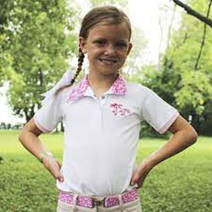 Belle & Bow Equestrian Girls Show Shirt Short Sleeve