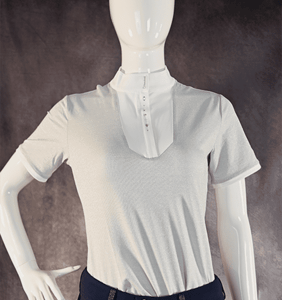 Samshield Womens Apollina Short Sleeve Show Shirt – white lurex holographic, Small