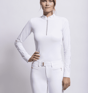 Samshield Womens Aloise Long Sleeve Show Shirt – White Rose Gold, Large