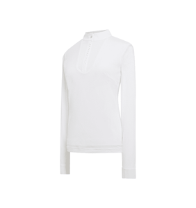 Samshield Womens Faustina Crystal Long Sleeve  Show Shirt – White Glitter, Large