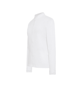 Samshield Womens Juliette Crystal Flower Long Sleeve  Show Shirt – White, Medium