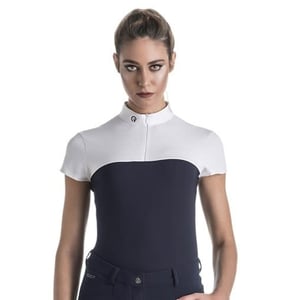 EGO7 Womens Mesh MC Short Sleeve Show Shirt ¼ Zip – Navy Blue, 46/12