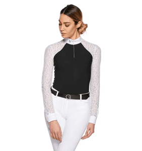 EGO7 Womens Florentine Long Sleeve Show Shirt – Black, 44/10