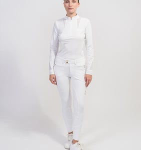 Samshield Womens Cassandra Air Long Sleeve Show Shirt – White, Large