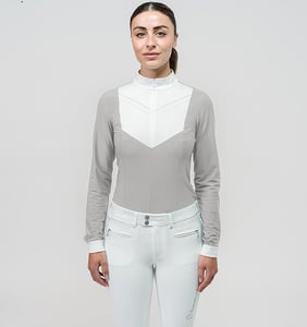 Samshield Womens Scarlett Long Sleeve  Show Shirt – Stone Grey, Large