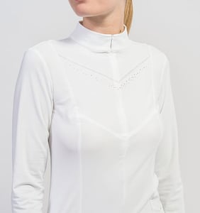 Samshield Womens Scarlett Long Sleeve  Show Shirt – White, Large