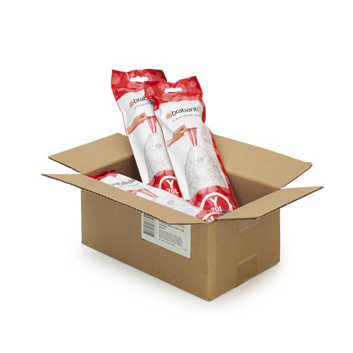 Торба за кош Brabantia PerfectFit NewIcon, размер Y, 20L, 120 броя, кутия