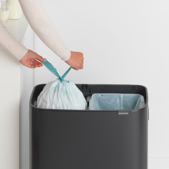 Кош за смет Brabantia Bo Touch 2x30L, Matt Black