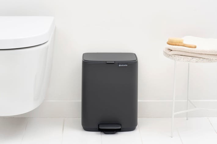Coș de gunoi Brabantia Bo Pedal 7L, Mineral Infinite Grey