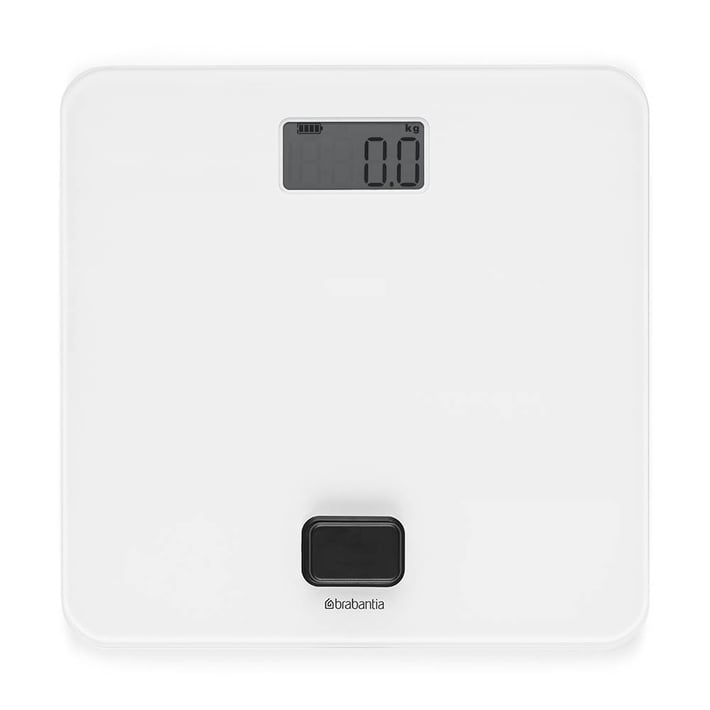 Дигитална везна за баня Brabantia ReNew White, работа без батерии
