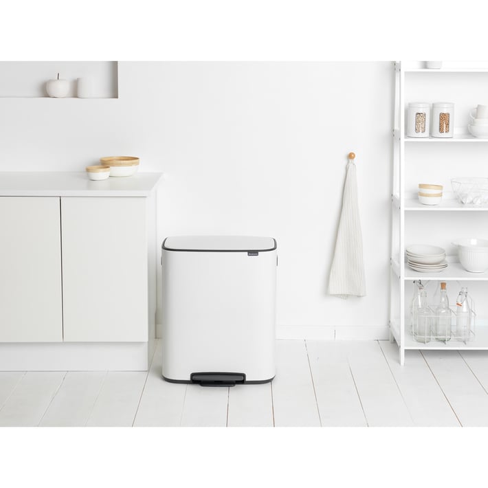 Кош за смет Brabantia Bo Pedal 60L, White