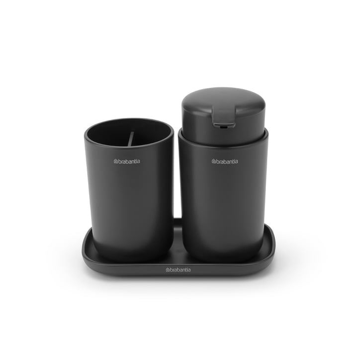 Комплект аксесоари за баня Brabantia ReNew Dark Grey 3 части