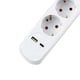 Разклонител  с ключ, 3G и 2 USB  A+C порта