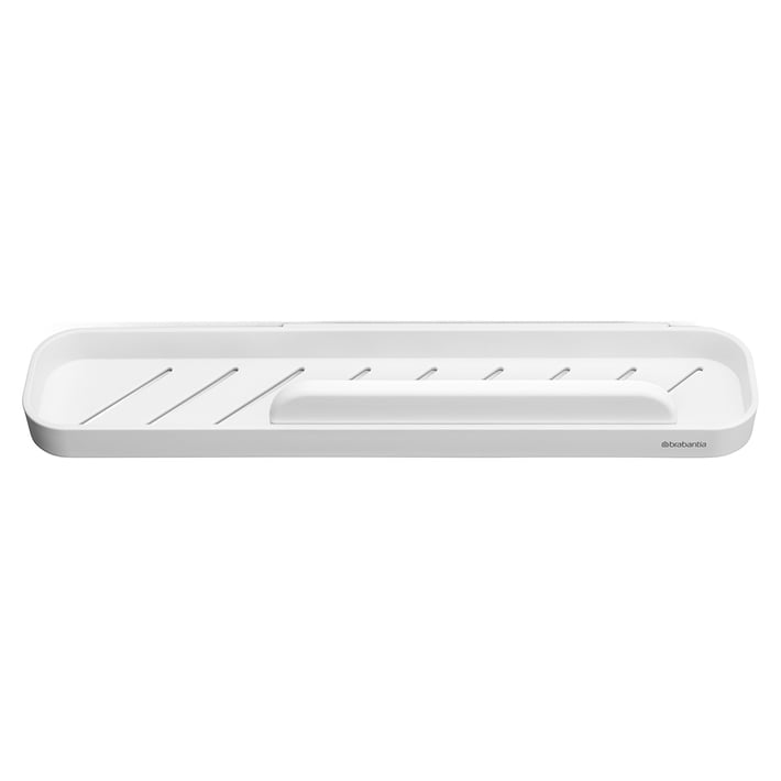 Рафт за душ с приставка за почистване Brabantia MindSet Mineral Fresh White