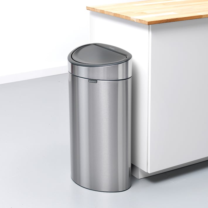 Кош за смет Brabantia Touch Bin New 40L, Matt Steel