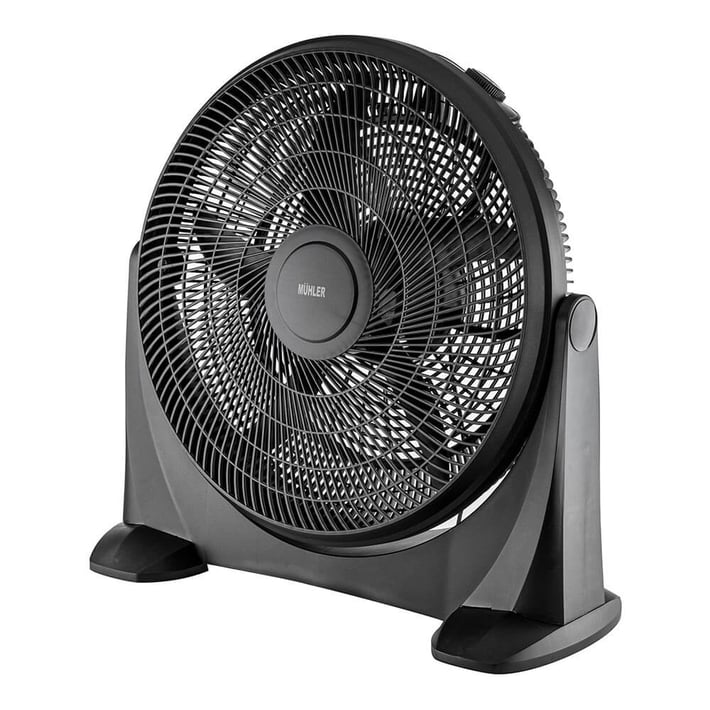 Вентилатор подов 20'' Muhler FM-2020F, 80W, индустриален, пластмасов, черен