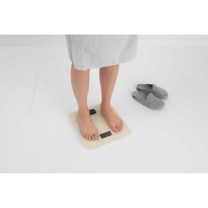 Дигитална везна за баня Brabantia ReNew Soft Beige, работа без батерии