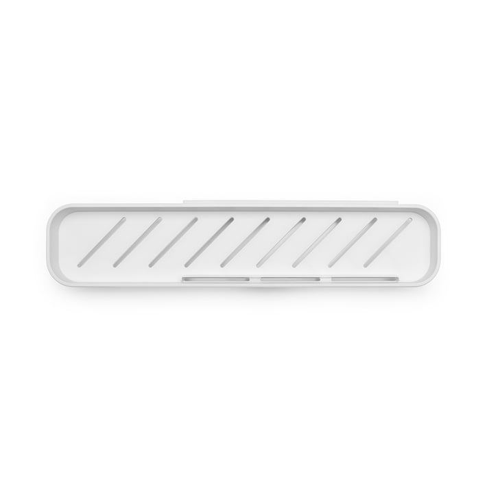 Рафт за душ с приставка за почистване Brabantia MindSet Mineral Fresh White