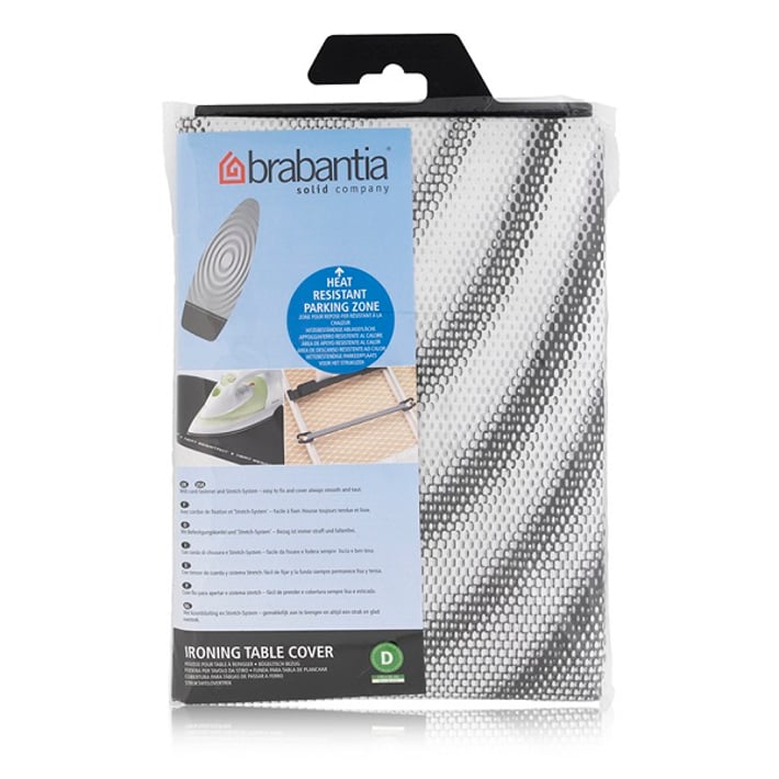 Калъф за маса за гладене Brabantia D 135x45cm с топлоустойчива зона за ютия, 2mm, Titan Oval