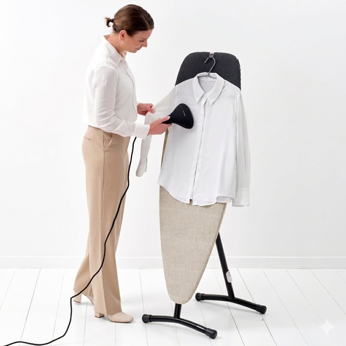 Ironing Board Brabantia D 135x45cm, Heat Resistant Iron Parking Zone, Denim Grey