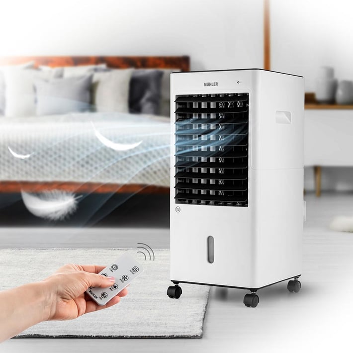 Промо-комплект Мобилен охладител и отоплител Muhler MC-6066H, 2000W + Интелигентен WIFI контакт Homa HP04