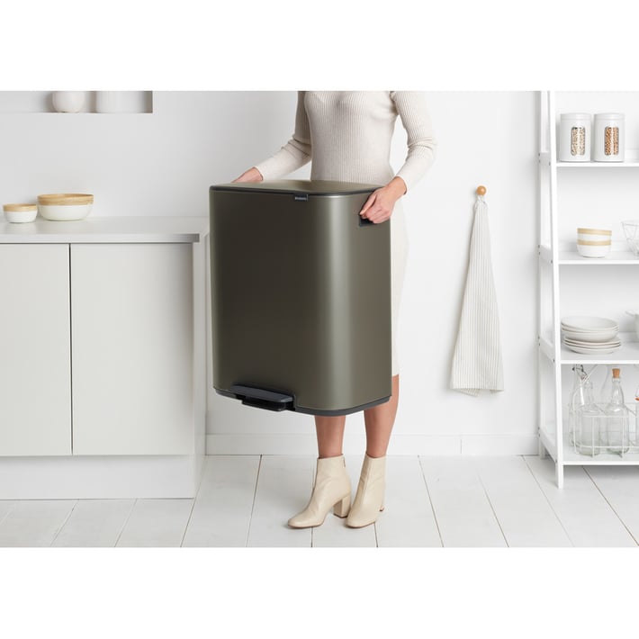 Кош за смет Brabantia Bo Pedal 2x30L, Platinum