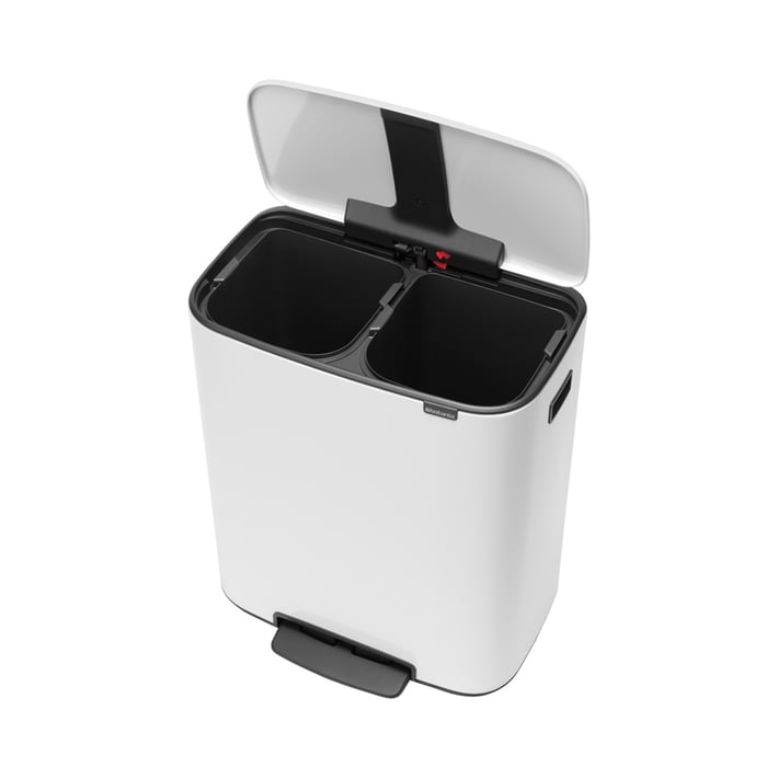 Кош за смет Brabantia Bo Pedal 2x30L, White