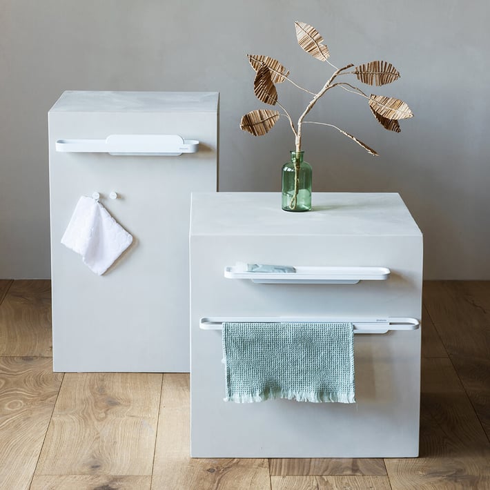 Комплект закачалка за кърпа Brabantia MindSet Mineral Fresh White 2 броя