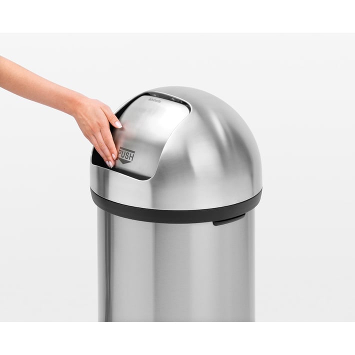 Кош за смет Brabantia Push 60L, Brilliant Steel