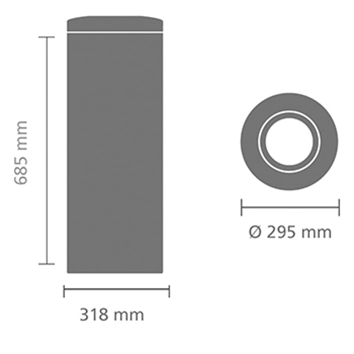 Кош за смет Brabantia Flame Guard 30L, Matt Steel