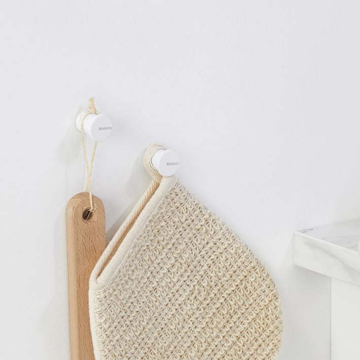 Комплект закачалка за кърпа Brabantia MindSet Mineral Fresh White 2 броя