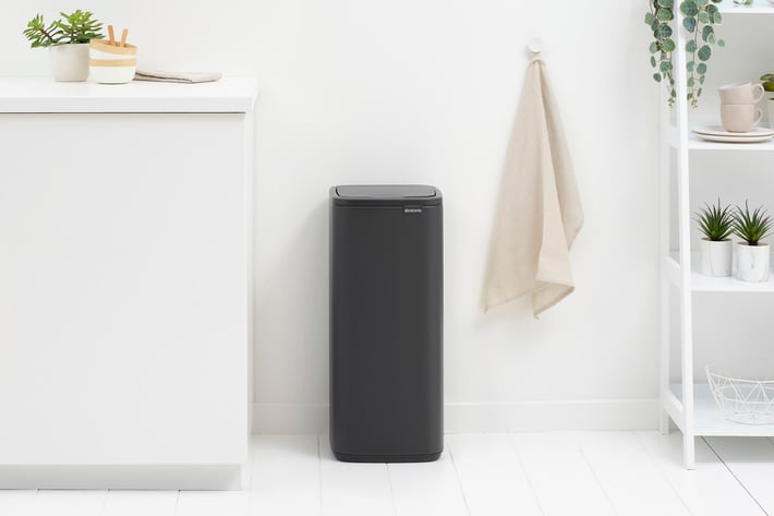 Coș de gunoi Brabantia Bo Touch 30L, Mineral Infinite Grey