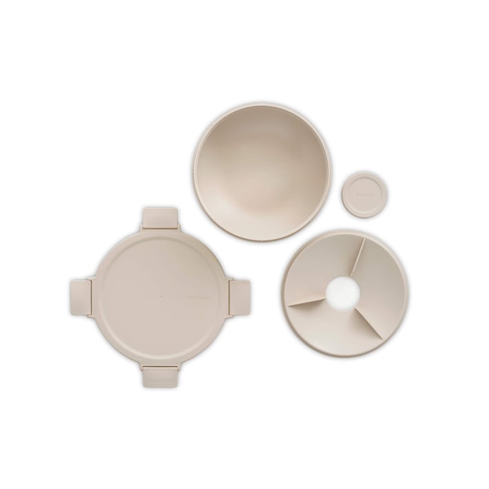 Salad Bowl Brabantia Make&Take Soft Beige 1.3L, Plastic