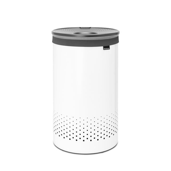 Кош за пране Brabantia 60L, White, пластмасов капак