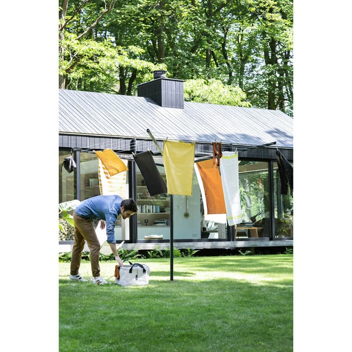 Външен простор Brabantia Lift-O-Matic 50m, метален шиш за вкопаване, Anthracite