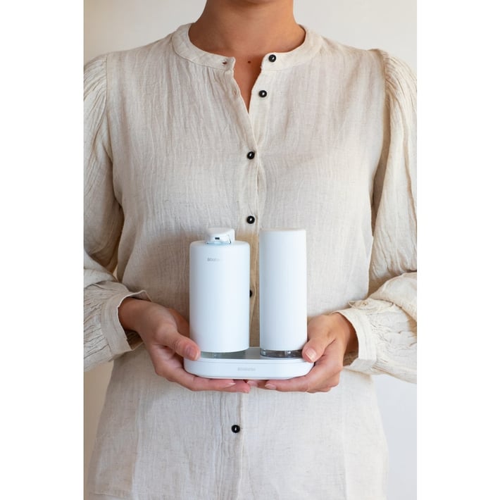 Комплект дозатори за сапун Brabantia SinkStyle Mineral Fresh White, 2x200ml