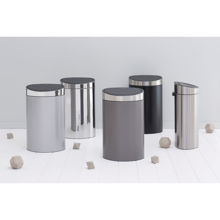 Кош за смет Brabantia Touch Bin New 40L, Matt Steel Fingerprint Proof