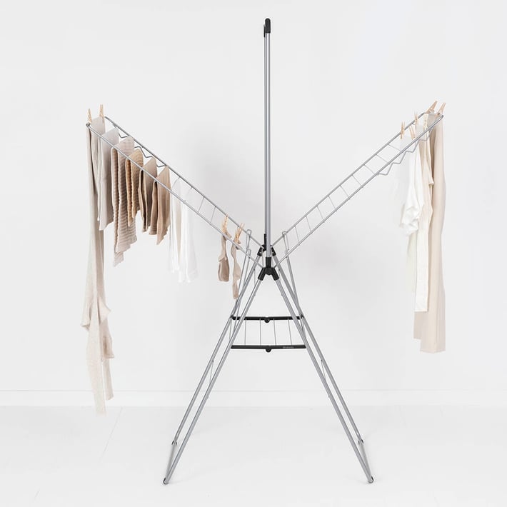 Сушилник за дрехи Brabantia Hangon, 25m, допълнителен прът, Metallic Grey