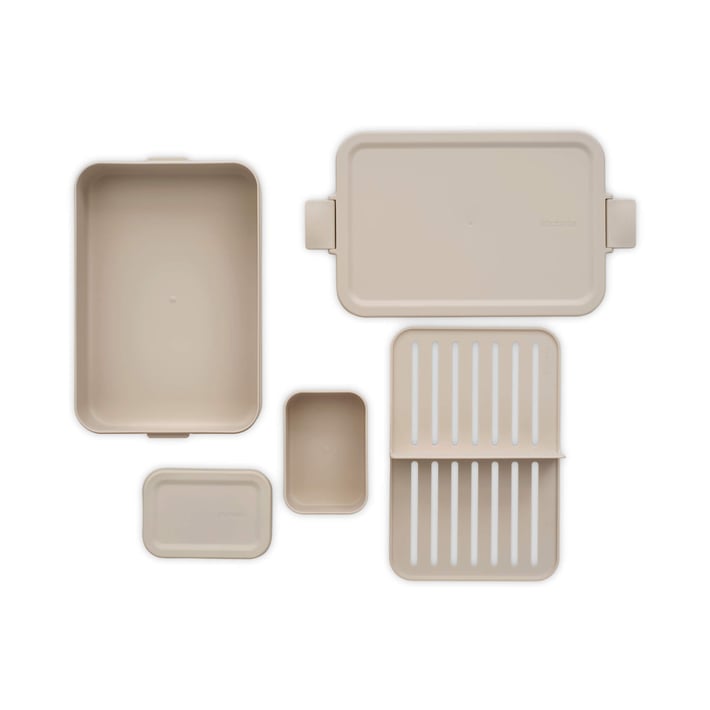 Lunch Box Brabantia Make&Take Soft Beige Large, Plastic, Bento