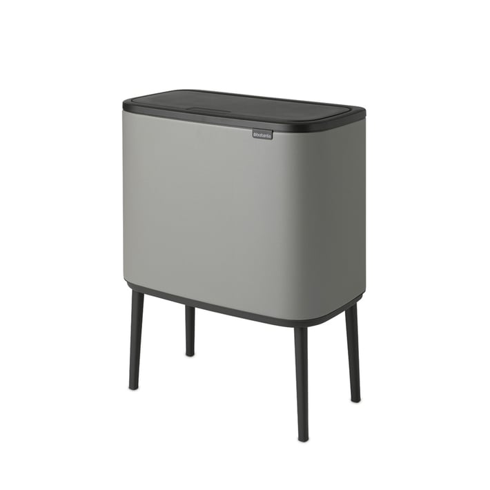 Кош за смет Brabantia Bo Touch 11+23L, Mineral Concrete Grey